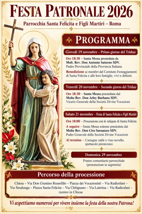 immagine di Tre giorni di preghiera e di festa per onorare Santa Felicita e i suoi Figli Martiri